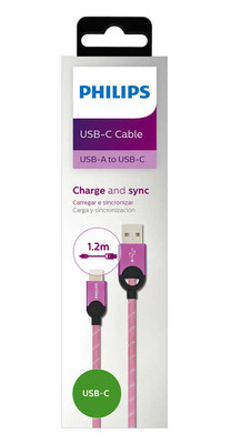 Philips DLC2628R/97 USB C - Örme Şarj & Data Kablo - Thumbnail