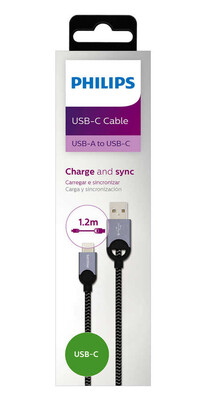 Philips DLC2628S/97 USB C - Örme Şarj & Data Kablo - Thumbnail