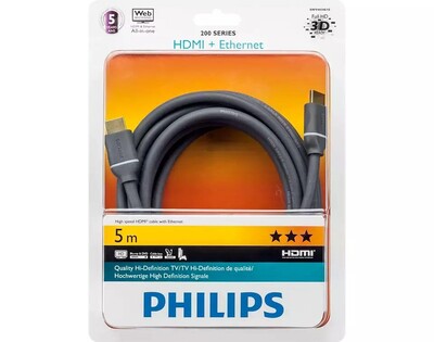 Philips SWV4434S/10 5 m 4K Ultra HD 3D Ağ Destekli Altın Uçlu HDMI Kablo - Thumbnail